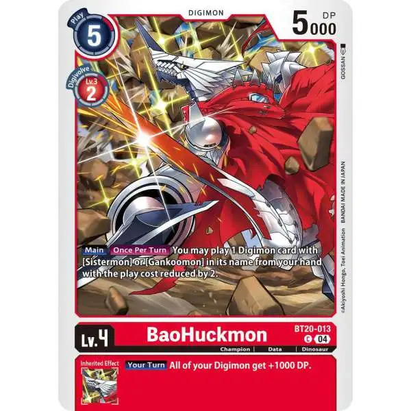 Digimon Trading Card Game Release Special Booster 2.5 Common BaoHuckmon BT20-013