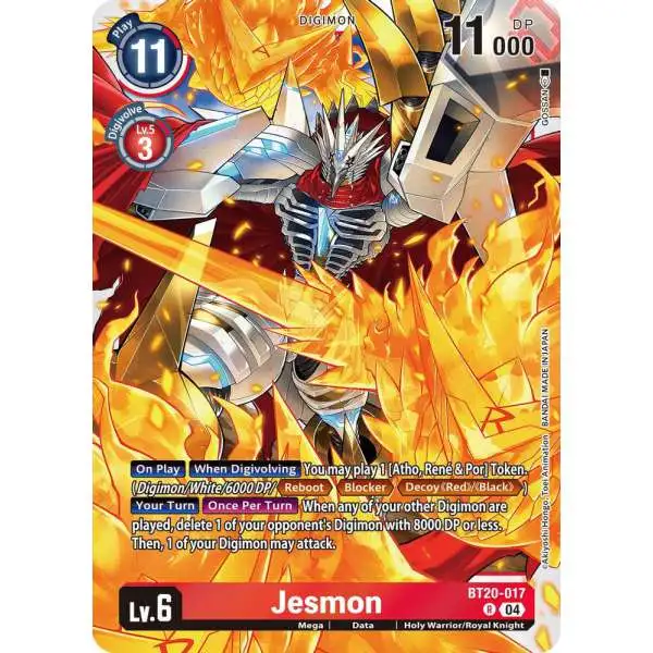 digimon card game jesmon starter deck Trading Release Special Booster 2.5 Single Card Rare BT20-017 (Unsuspend this Digimon during your opponents unsuspend phase.) . Digimon Cards from Jesmon Starter