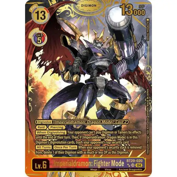 Digimon Trading Card Game Release Special Booster 2.5 Super Rare Imperialdramon: Fighter Mode BT20-020 [Textured]