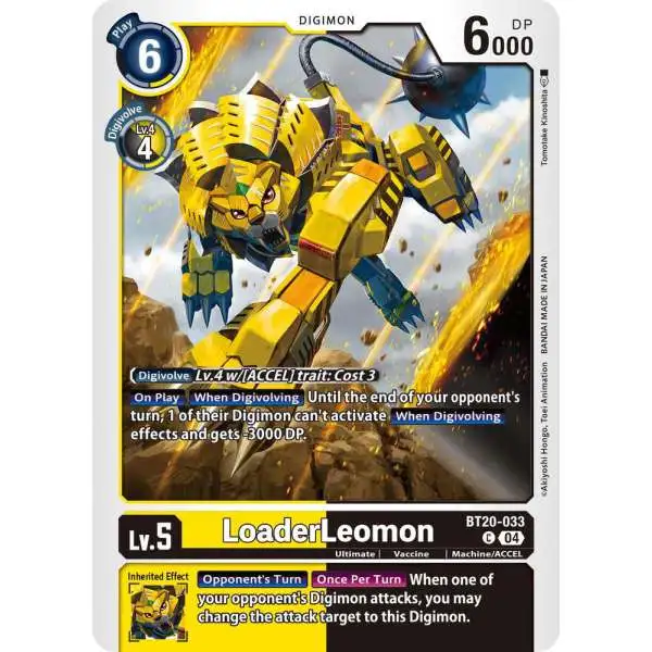 Digimon Trading Card Game Release Special Booster 2.5 Common LoaderLeomon BT20-033
