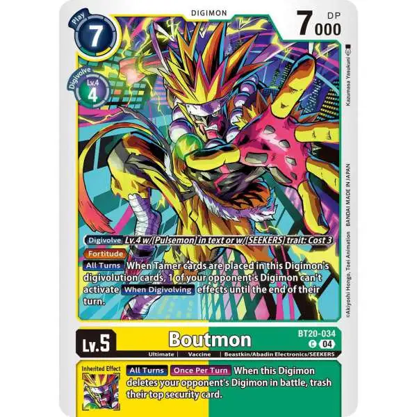 Digimon Trading Card Game Release Special Booster 2.5 Common Boutmon BT20-034