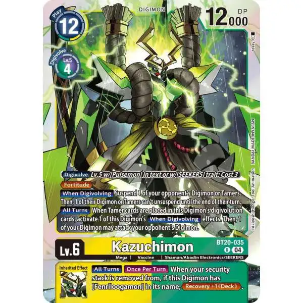 Digimon Trading Card Game Release Special Booster 2.5 Rare Kazuchimon BT20-035