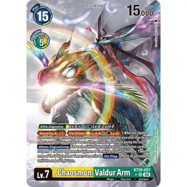 Digimon Trading Card Game Release Special Booster 2.5 Super Rare Chaosmon: Valdur Arm BT20-037 [Alternate Art]