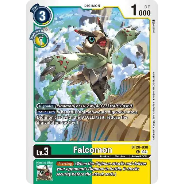 Digimon Trading Card Game Release Special Booster 2.5 Common Falcomon BT20-038