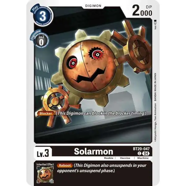 Digimon Trading Card Game Release Special Booster 2.5 Common Solarmon BT20-047