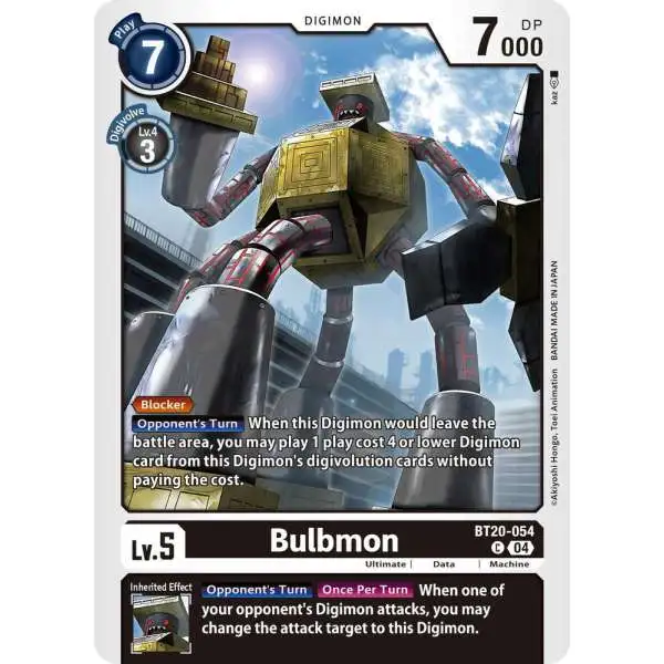 Digimon Trading Card Game Release Special Booster 2.5 Common Bulbmon BT20-054