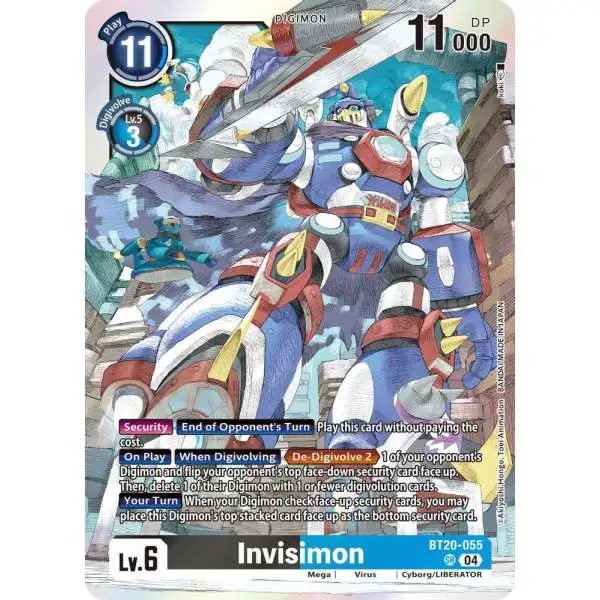 Digimon Trading Card Game Release Special Booster 2.5 Super Rare Invisimon BT20-055