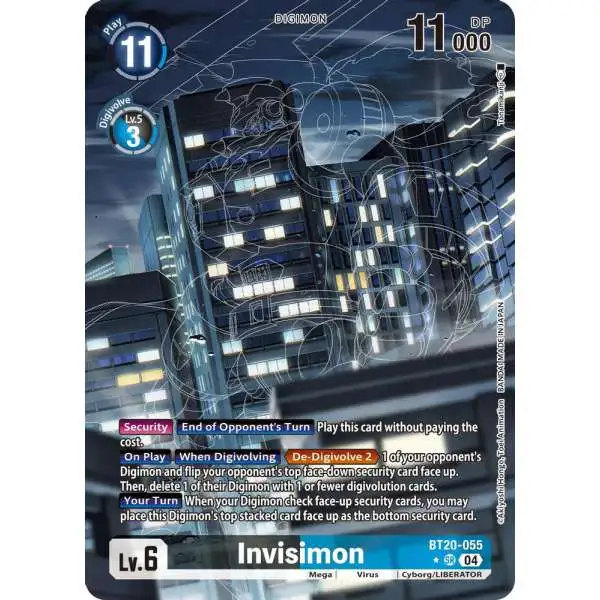 Digimon Trading Card Game Release Special Booster 2.5 Super Rare Invisimon BT20-055 [Alternate Art]