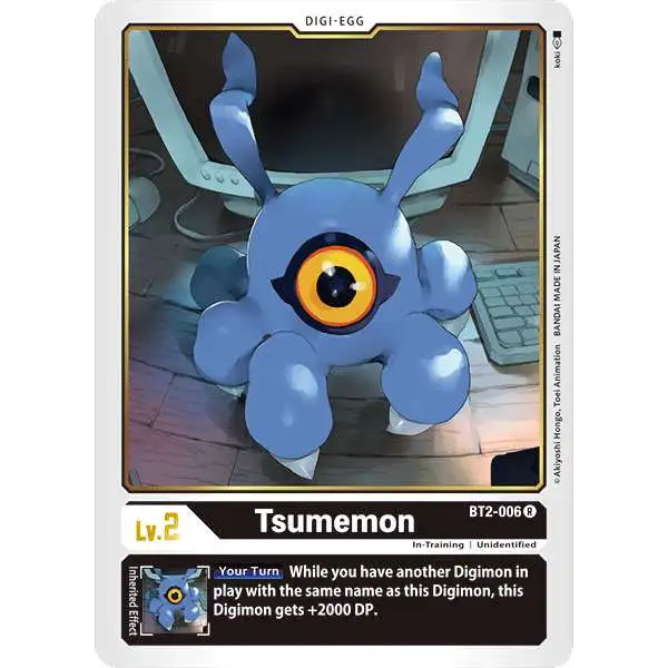 Digimon Trading Card Game Release Special Booster Rare Tsumemon BT2-006