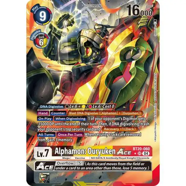 Digimon Trading Card Game Release Special Booster 2.5 Super Rare Alphamon: Ouryuken ACE BT20-060 [Alternate Art]