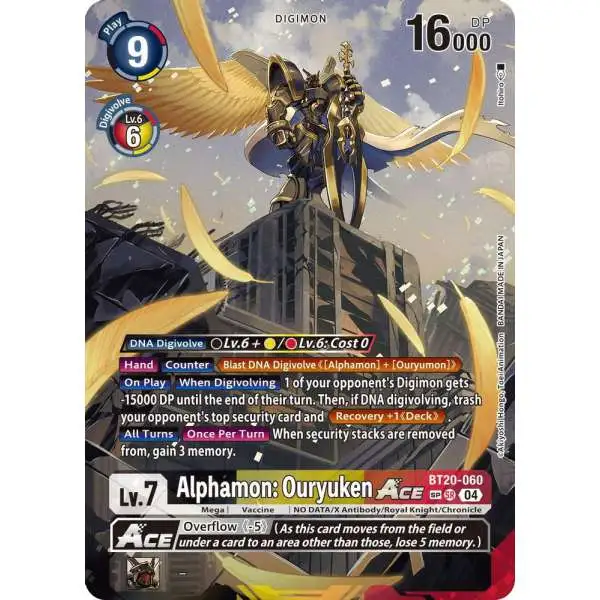 Digimon Trading Card Game Release Special Booster 2.5 Super Rare Alphamon: Ouryuken ACE BT20-060 [Textured]