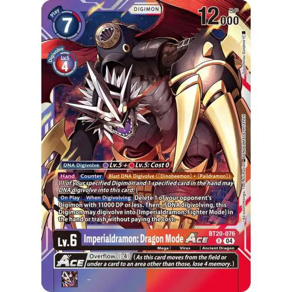 Digimon Trading Card Game Release Special Booster 2.5 Rare Imperialdramon: Dragon Mode ACE BT20-076