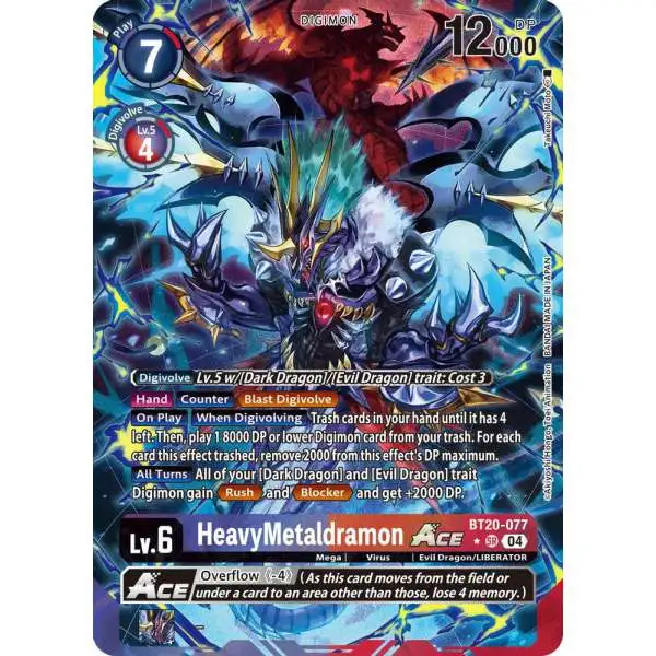 Digimon Trading Card Game Release Special Booster 2.5 Super Rare HeavyMetaldramon ACE BT20-077 [Alternate Art]