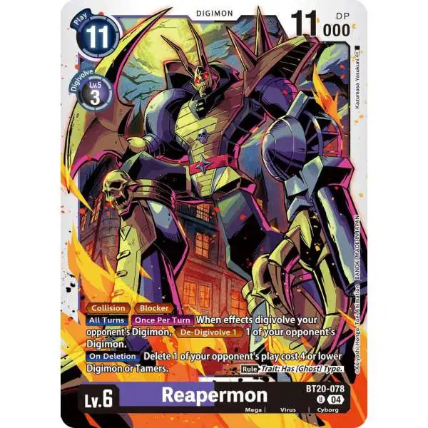 Digimon Trading Card Game Release Special Booster 2.5 Uncommon Reapermon BT20-078