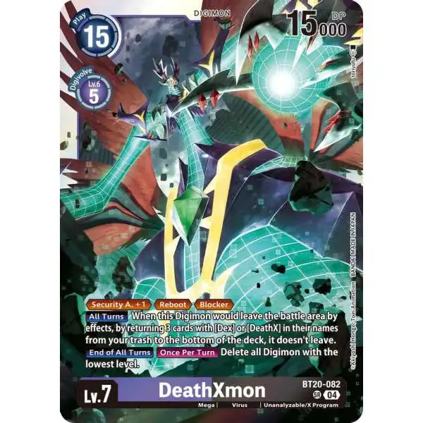 Digimon Trading Card Game Release Special Booster 2.5 Super Rare DeathXmon BT20-082