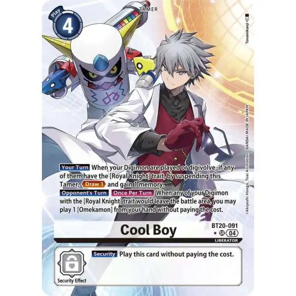 Digimon Trading Card Game Release Special Booster 2.5 Super Rare Cool Boy BT20-091 [Alternate Art]
