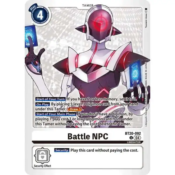 Digimon Trading Card Game Release Special Booster 2.5 Uncommon Battle NPC BT20-092