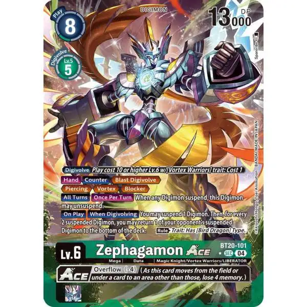 Digimon Trading Card Game Release Special Booster 2.5 Secret Rare Zephagamon ACE BT20-101 [Alternate Art]