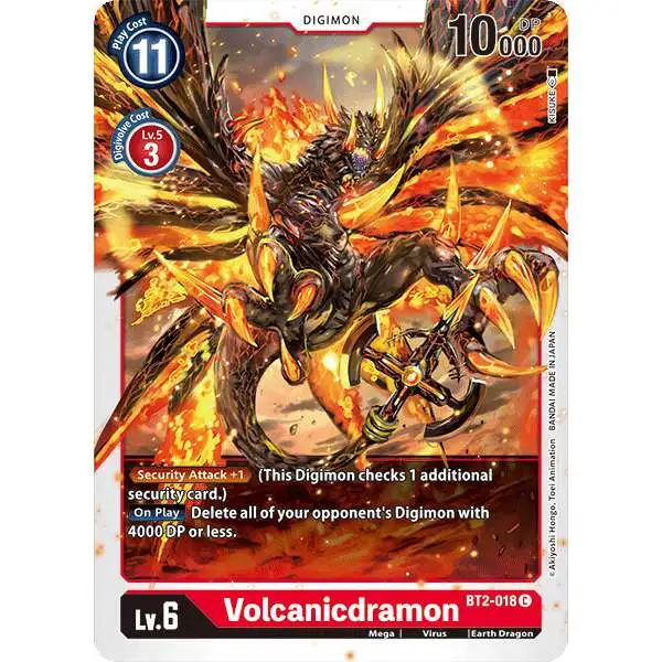 Digimon Trading Card Game Release Special Booster Common Volcanicdramon BT2-018