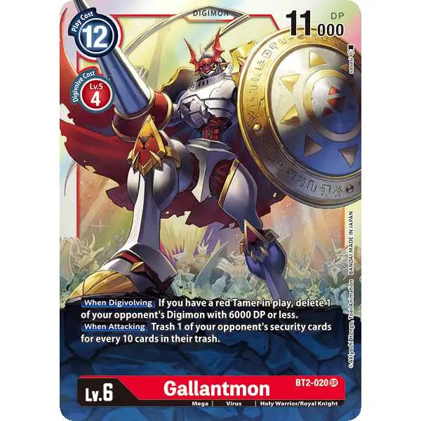 Digimon Trading Card Game Release Special Booster Super Rare Gallantmon BT2-020