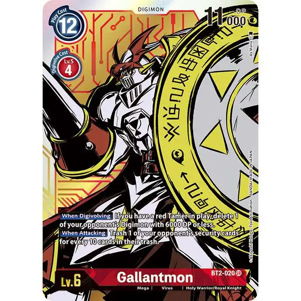 Digimon Trading Card Game Release Special Booster Super Rare Gallantmon BT2-020 [Alternative Art]