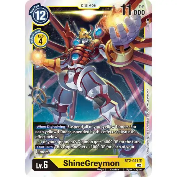 Digimon Trading Card Game Resurgence Booster Super Rare ShineGreymon BT2-041 [Reprint]