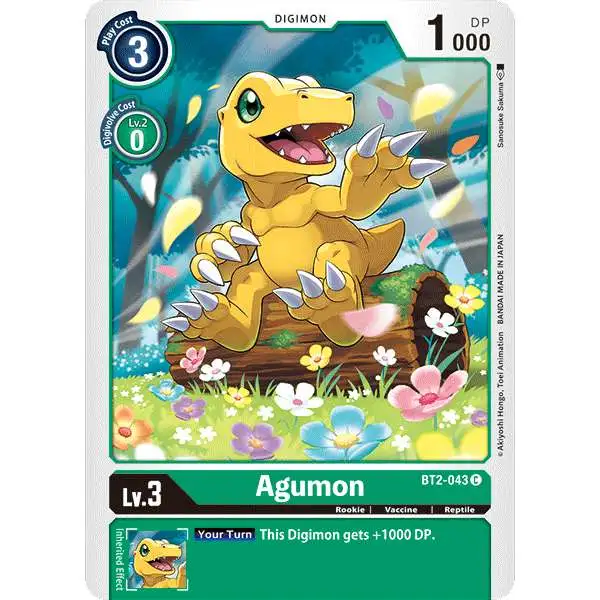 Digimon Trading Card Game 2020 V.1 Common Agumon BT2-043