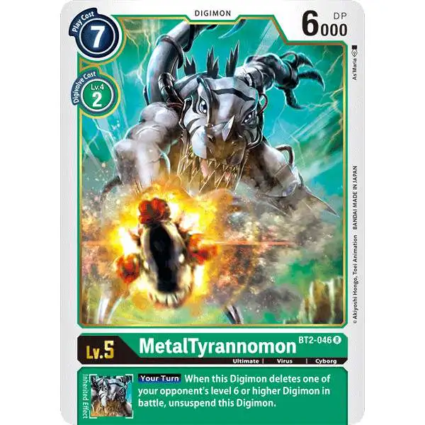 Digimon Trading Card Game Release Special Booster Rare MetalTyrannomon BT2-046