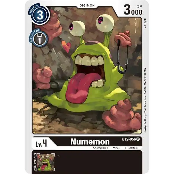 Digimon Trading Card Game Release Special Booster Common Numemon BT2-056