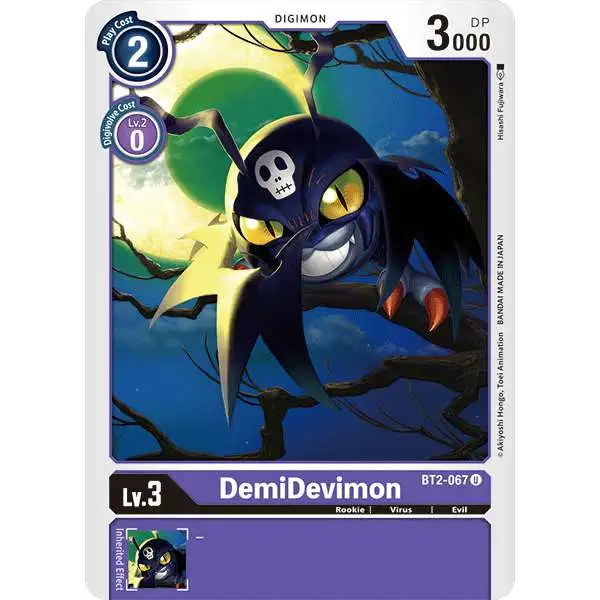 Digimon Trading Card Game Release Special Booster Uncommon DemiDevimon BT2-067