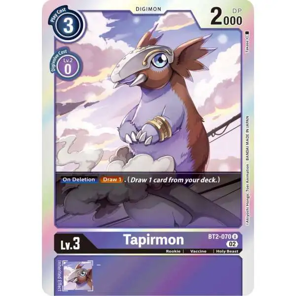 Digimon Trading Card Game Resurgence Booster Uncommon Tapirmon BT2-070 [Reprint]