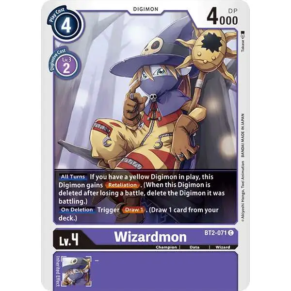Digimon Trading Card Game Release Special Booster Common Wizardmon BT2-071
