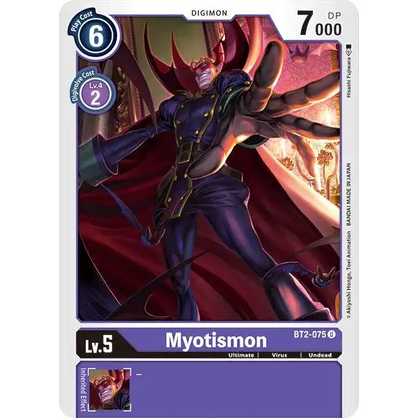 Digimon Trading Card Game Release Special Booster Uncommon Myotismon BT2-075