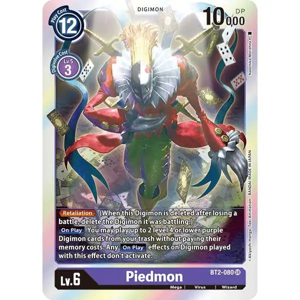 Digimon Trading Card Game Release Special Booster Super Rare Piedmon BT2-080