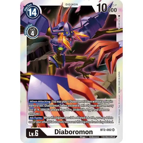 Digimon Trading Card Game Release Special Booster Super Rare Diaboromon BT2-082