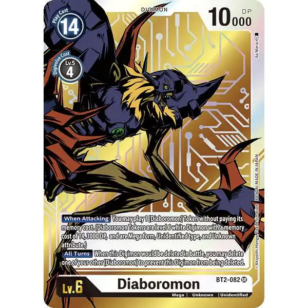 Digimon Trading Card Game Release Special Booster Super Rare Diaboromon BT2-082 [Alternative Art]