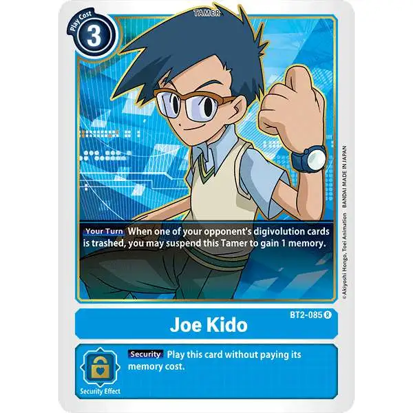 Digimon Trading Card Game Release Special Booster Rare Joe Kido BT2-085
