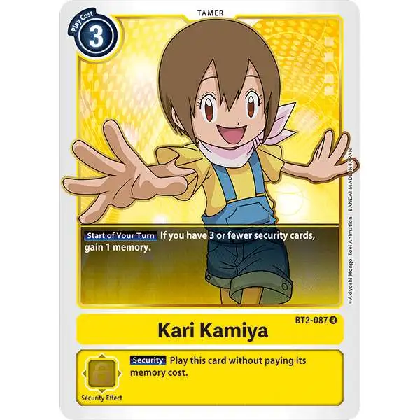 Digimon Trading Card Game Release Special Booster Rare Kari Kamiya BT2-087