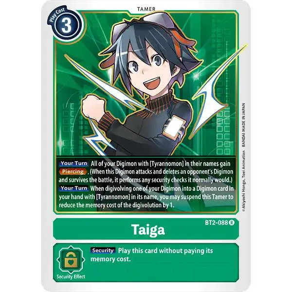 Digimon Trading Card Game Release Special Booster Rare Taiga BT2-088