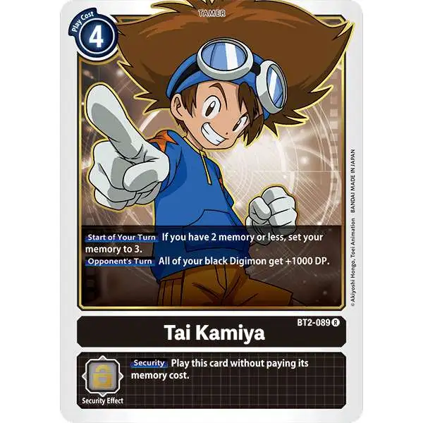Digimon Trading Card Game Release Special Booster Rare Tai Kamiya BT2-089
