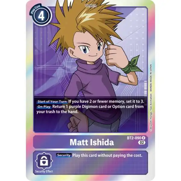 Digimon Trading Card Game Resurgence Booster Rare Matt Ishida BT2-090 [Reprint]