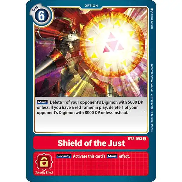Digimon Trading Card Game Release Special Booster Rare Shield of the Just BT2-093