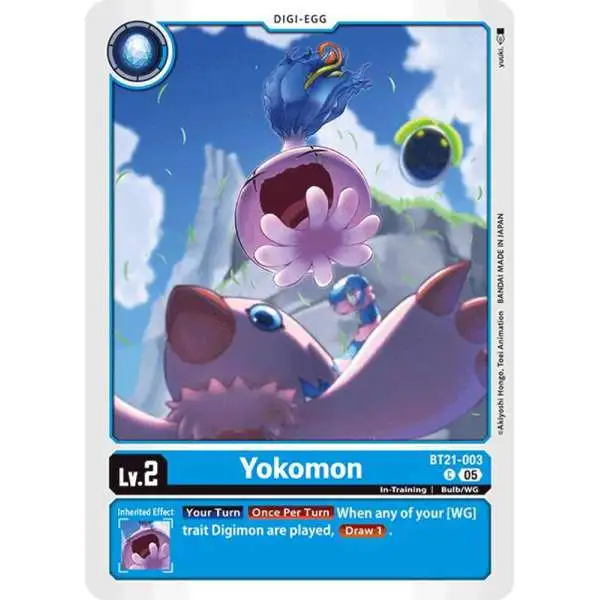 Digimon Trading Card Game World Convergence Common Yokomon BT21-003