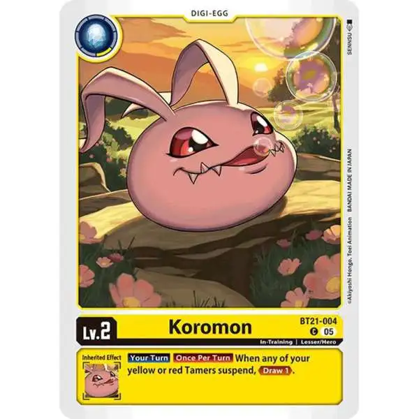 Digimon Trading Card Game World Convergence Common Koromon BT21-004