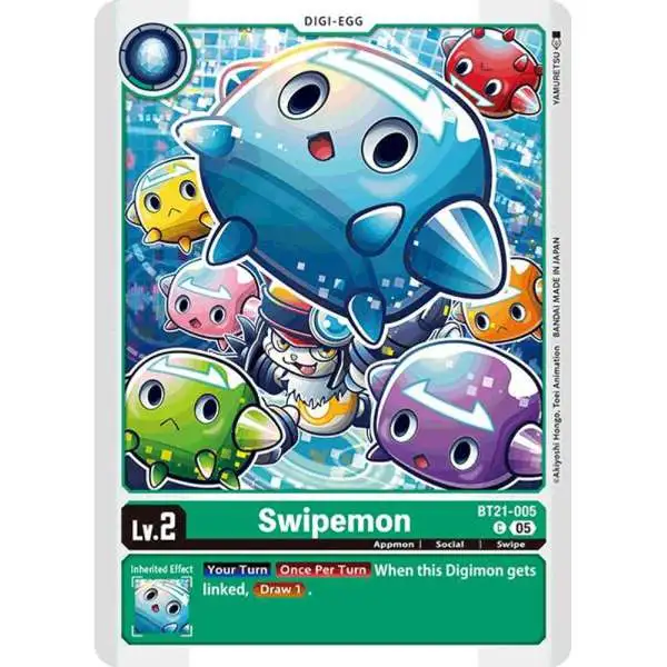 Digimon Trading Card Game World Convergence Common Swipemon BT21-005