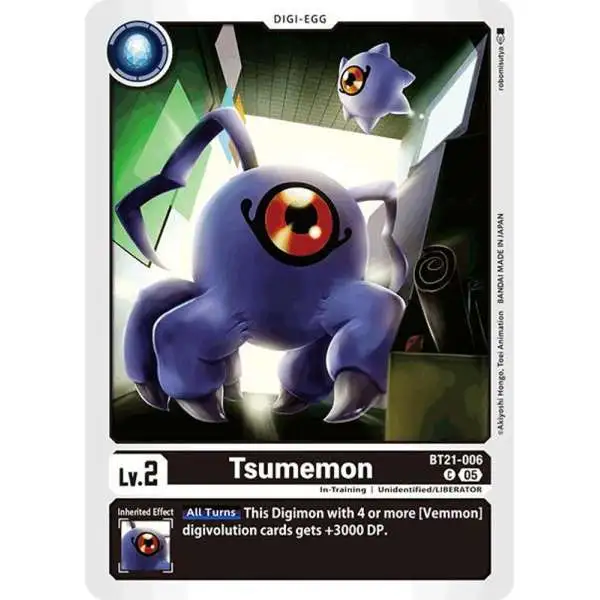 Digimon Trading Card Game World Convergence Common Tsumemon BT21-006
