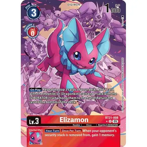 Digimon Trading Card Game World Convergence Rare Elizamon BT21-008 [Alternate Art]