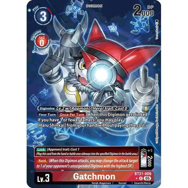 Digimon Trading Card Game World Convergence Rare Gatchmon BT21-009 [Alternate Art]