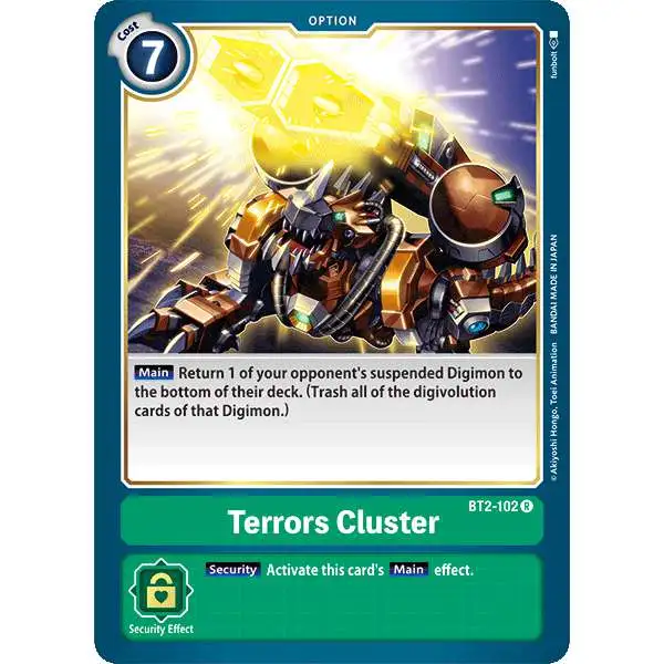 Digimon Trading Card Game Release Special Booster Rare Terrors Cluster BT2-102