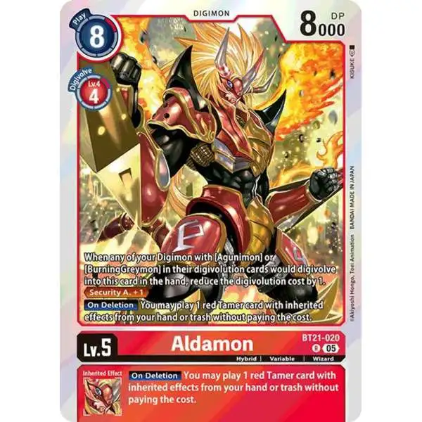 Digimon Trading Card Game World Convergence Rare Aldamon BT21-020